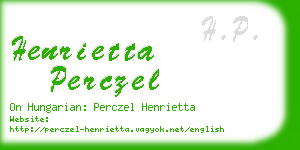 henrietta perczel business card